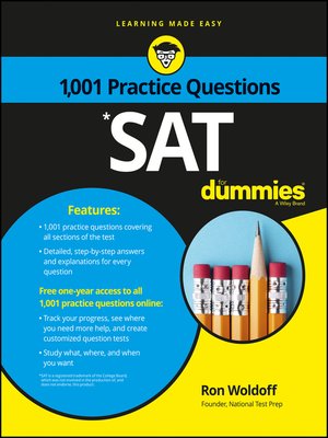 cover image of 1,001 SAT Practice Problems for Dummies